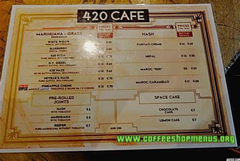 420 cafe amsterdam menu